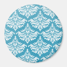 Azul retro do Flourish Imãs