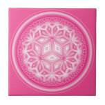Azulejo abstrato cor-de-rosa da flor 4,25 polegada