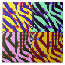 Azulejo da casa do impressão da zebra de Andy Warh