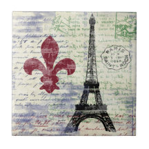 Azulejo de France da torre Eiffel