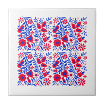 Azulejo decorativo do design floral