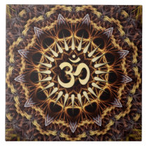 Azulejo dourado de Aum do Weave do Fractal azulejos