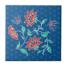 Azulejo floral 2 do Batik de Aiyana