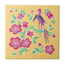 Azulejo floral do Batik de Sakura