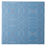 Azulejo geométrico azul da canção da manhã 6 poleg