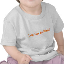 Babyshirt met oranje tekst 'Lang leve de Koning'