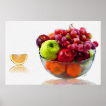 Bacia de frutas (série 2) pôsteres