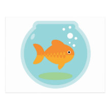 Bacia do peixe dourado cartao postal