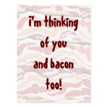 Bacon no papel cartao postal