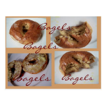 Bagels YUM Cartoes Postais