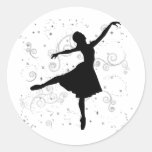 Bailarina Adesivos Redondos