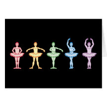 Bailarinas do arco-íris cartão