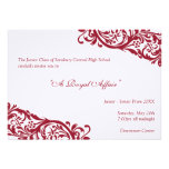 Baile de formatura superior dos formals júniors tr convites personalizados