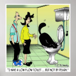 Baixos toaletes & gatos do fluxo poster