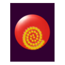 Bala espiral de estrela star sphere spiral cartoes postais