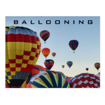 Balão de ar quente - Ballooning Cartoes Postais