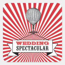 Ballon do ar quente que Wedding etiquetas espectac Adesivos