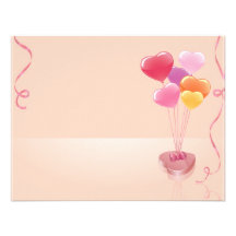 Balões & chocolates do coração convite personalizado