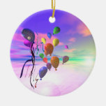 Balões do céu do feliz aniversario ornamentos