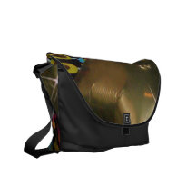 Balões felizes da bolsa mensageiro do rickshaw do 
