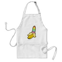 Banana do arco-íris avental