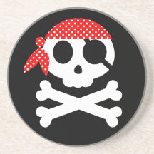 Bandanna de esqueleto do crânio do pirata porta copos