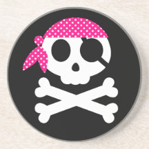Bandanna de esqueleto do crânio do pirata porta copo para bebidas