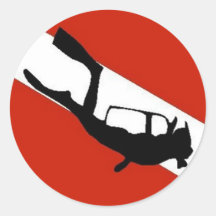 Bandeira 2 do mergulhador adesivos
