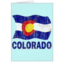 BANDEIRA AFLIGIDA E ENVELHECIDA DE COLORADO CARTÕES