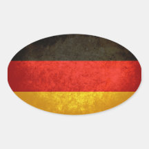 Bandeira alemão adesivos em formato ovais
