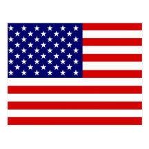 Bandeira americana cartão postal