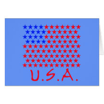 Bandeira americana de produtos das estrelas cartões