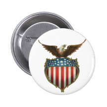 Bandeira americana e águia americana patrióticas d boton