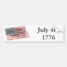 Bandeira americana, o 4 de julho de 1776 adesivo