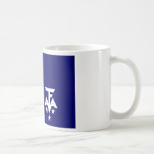 Bandeira antárctica do sul francesa das terras caneca