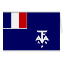 Bandeira antárctica do sul francesa das terras cartão