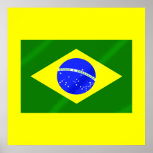 Bandeira brasileira de presentes e de camisetas de poster