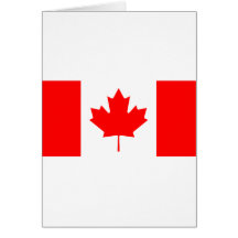 Bandeira canadense cartões