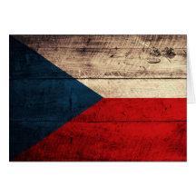 Bandeira checa de madeira velha cartão