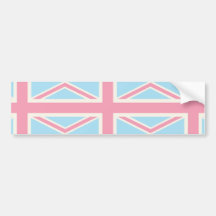 Bandeira clássica bonita cor-de-rosa de Union Jack Adesivos