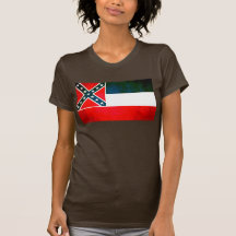 Bandeira colorida do Mississippian do contraste Tshirt