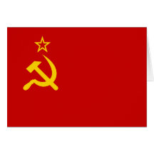 Bandeira comunista URSS de Rússia Cartao