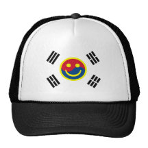 Bandeira coreana sul do smiley face (versão 2) bone