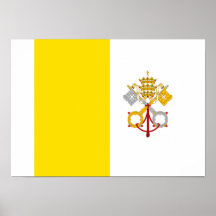 Bandeira da Cidade do Vaticano Posters