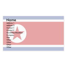 Bandeira da Coreia do Norte Cartões De Visita