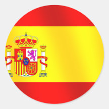 Bandeira da espanha para espanhóis no mundo inteir adesivo redondo