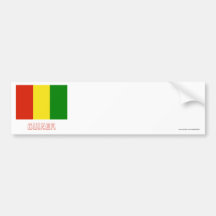 Bandeira da Guiné com nome Adesivos