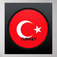 Bandeira da qualidade de Turquia Roundel Posteres