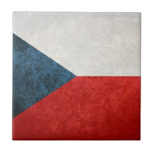Bandeira da república checa; azulejo de cerâmica 