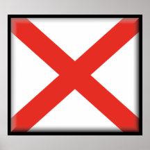 Bandeira de Alabama Posters
